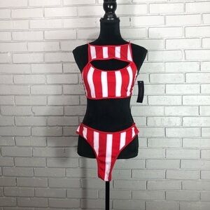 French Connection‎ Women’s Cut Out Stripe Bikini